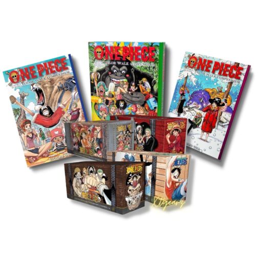 One Piece Manga Box Sets 1, 2, 3 & 4 With Color Compendiums 1, 2 & 3
